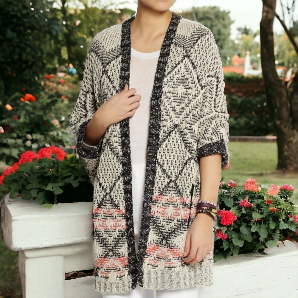 Cabi Cardigan Sweater S Grandpa Oversized Boho Cozy Chenille Farmhouse Rustic. - Picture 12 of 16